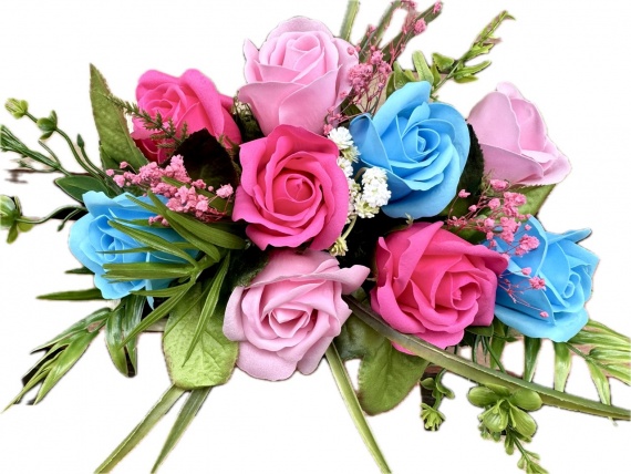 Prezent na Dzień Matki dla Mamy Bukiet z Mydlanych Róż Flower Box Mydlany