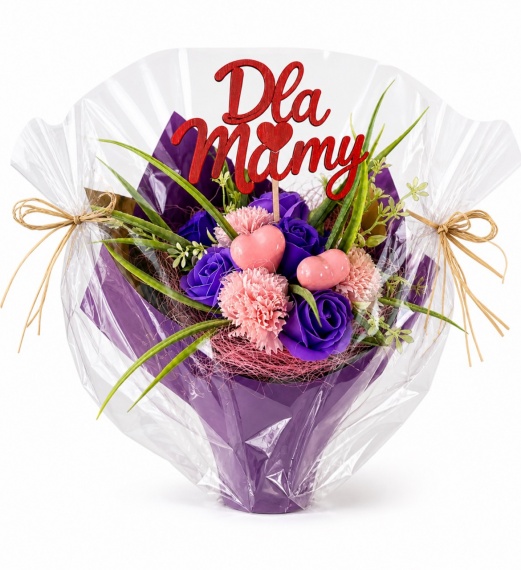 Oryginalny Piękny Bukiet na Dzień Matki Prezent dla Mamy Mydlany Flower Box