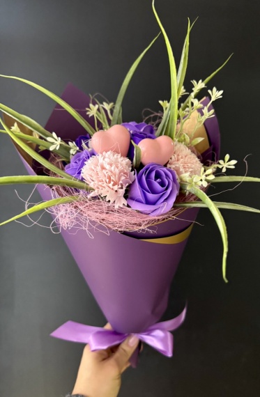 Oryginalny Piękny Bukiet na Dzień Matki Prezent dla Mamy Mydlany Flower Box
