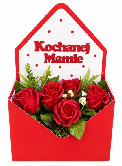 Prezent na Dzień Matki Bukiet z Róż Mydlanych Flower Box Kwiaty dla Mamy