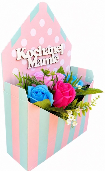 Uroczy Prezent dla Mamy na DZIEŃ MATKI Mydlany Bukiet z Mydlanych Róż Box