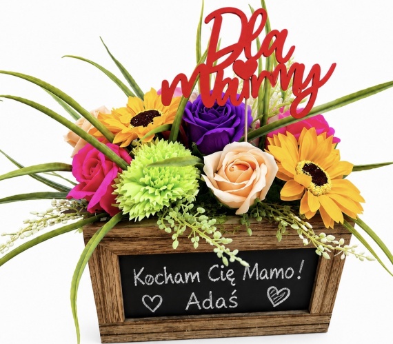 Bukiet Mydlany z Kwiatów Mydlanych Flower Box Mydlany dla Mamy Dzień Matki