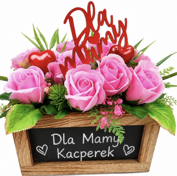 Oryginalny Prezent dla Mamy na Dzień Matki Mydlany Bukiet Róże Mydlane