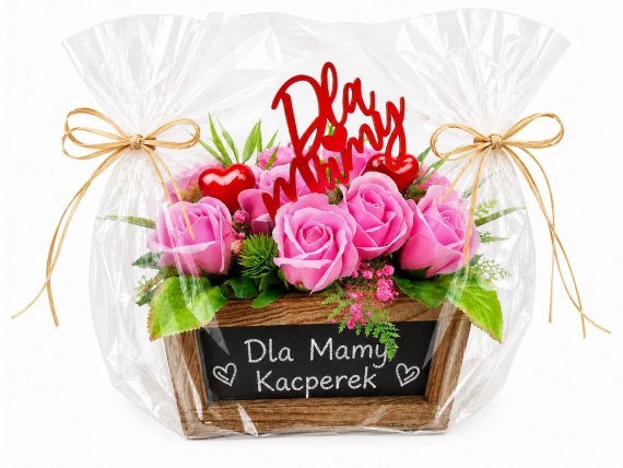Oryginalny Prezent dla Mamy na Dzień Matki Mydlany Bukiet Róże Mydlane