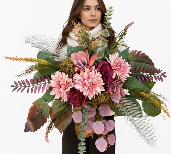 WIĄZANKA NA GRÓB Naturalna ELEGANCKA KOMPOZYCJA NAGROBNA jak ŻYWA