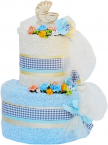 Super oryginalny pomysł na prezent - tort z ręczników na chrzciny, urodziny