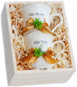 Oryginany prezent dla rodziców, dziadków - 2 porcelanowe kubki