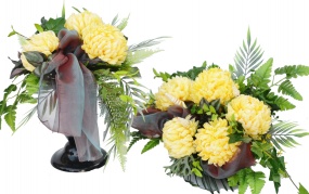 Komplet Bukiet Wiązanka Sztuczne Kwiaty na cmentarz