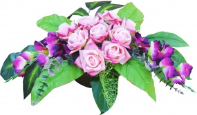 Wiązanka z róż i gladioli - piękna kompozycja kwiatowa na cmentarz