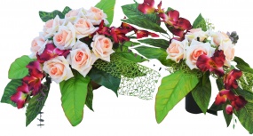Wiązanka bukiet ze sztucznych kwiatów na cmentarz, grób