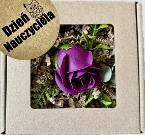 Prezent dla Nauczycielek na Dzień Nauczyciela Kwiaty Mydlane Box Prezentowy