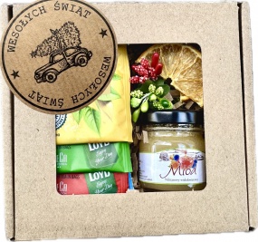 Prezent na Święta Mini Box Prezentowy dla kontrahenta kontrahentów miód