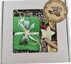 Uroczy Prezent na Święta Świąteczny dla Praconików Klientów Ręcznik Box