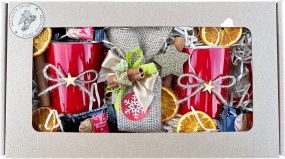 Wyjątkowy Prezent na Święta Zestaw Prezentowy pod Choinkę 2 Kubki Herbata