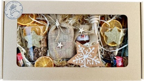 Prezent na Święta Ładny Świąteczny Zestaw Prezentowy pod Choinkę Kubki Miód