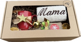 Prezent na Święta Świąteczny dla mamy babci szefowej Kosz Box Prezentowy