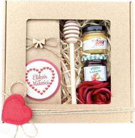 Prezent na Walentynki ZESTAW HERBATA MIÓD DŻEM