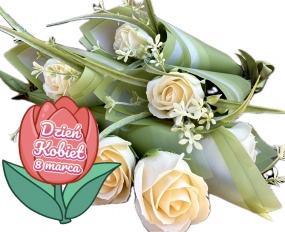 Prezent na Dzień Kobiet dla Nauczycielek MYDLANE RÓŻE zamiast Kwiatów