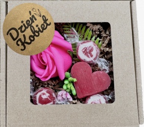 Praktyczny Prezent na Dzień Kobiet Box Kosz Prezentowy SPA Sól Kosmetyki