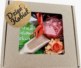 Upominek Prezent na Dzień Kobiet Box Kosz Prezentowy Zestaw SPA Maseczka