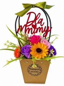 Oryginalny Piękny Prezent dla Mamy na Dzień Matki Mydlany Bukiet Flower Box