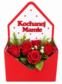Prezent na Dzień Matki Bukiet z Róż Mydlanych Flower Box Kwiaty dla Mamy